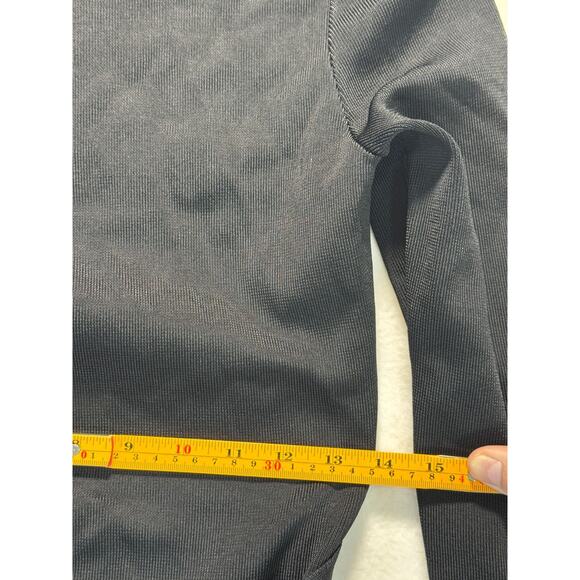 TOCCIN Racer Midi Dress Back Cutout Turtleneck Long Sleeves Knit Size M Rt $455 - Picture 6 of 12